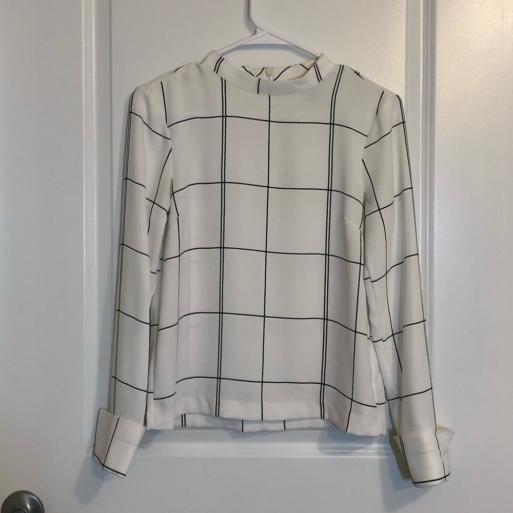 Striped long sleeve blouse
